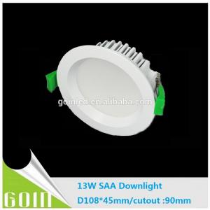 13W SAA C-tick approved LED downlight