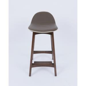 Solid Wood Barstool Luxury Vinyl For Dining Room Restaurant