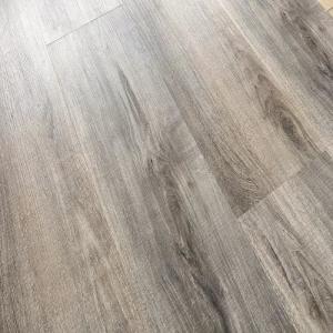 China Smoke Grey 4mm 5mm 6mm PVC SPC Floor Waterproof Wood Grain Click Vinyl Plank Flooring supplier