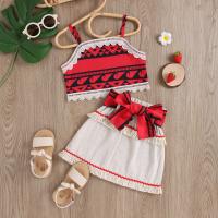 China Cotton Ethnic Bohemian Style Girl Child Short Skirt Suit 3Y-8Y on sale