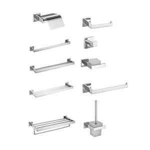 ODM OEM Stainless Steel Hardware Bathroom Accessories Set Polished