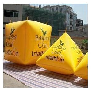 China Inflatable Swim Buoy In Cube Shape ， Marker Buoys supplier
