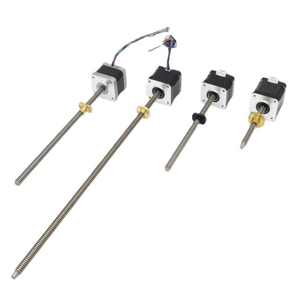 2-Phase Nema 17 Linear Stepper Motor with 1A/1A/1.68A/1.5A Current and Customized Screw