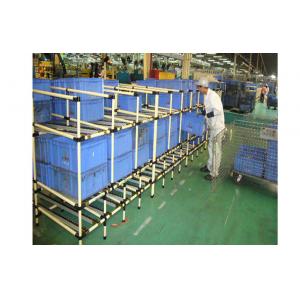 China Lean Plastic Coated Steel Pipe Storage Rack System 1.5mm Thickness Flexible Pipe supplier