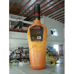 China Yellow Giant Inflatable Beer Bottle / Advertising Custom Inflatable Balloons supplier