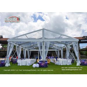China Transparent  PVC Temporary Outdoor Party Tents Used for 300 People Wedding Party supplier