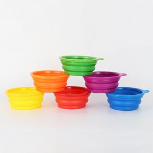 Creative Foldable Color Portable Silicone Slow Feed Dog Bowl Anti Choking