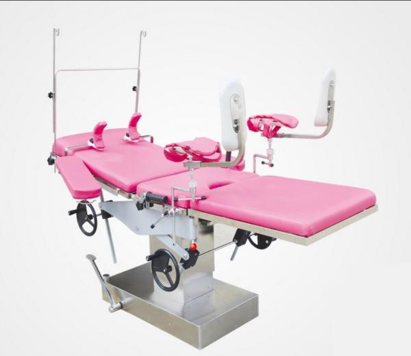 Hydraulic Obstetric Delivery Bed , Stainless Steel Operating Table Manual Type