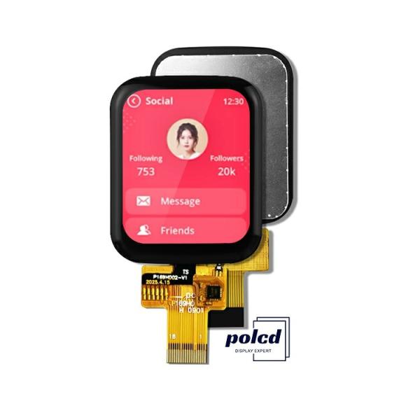 Polcd 1.69インチ TFT容量タッチスクリーン 240x280 通常黒 IPS LCD モジュール