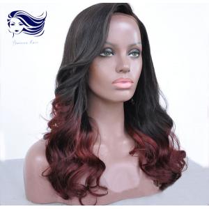 China Black Women Remy Human Hair Full Lace Wigs Tangle Free 24 Inch supplier