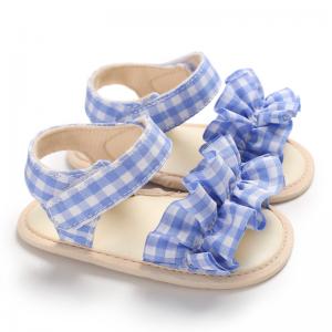 New style Cotton fabric Flower girl 0-2 years prewalker baby girl sandals