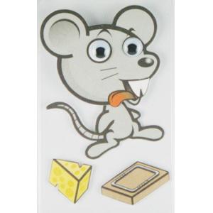 Big Animal Layered 3D Cartoon Stickers For Children Custom Offset Printed