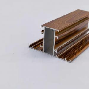 China Mill Finished Wood Grain Aluminium Profile For Window And Door supplier