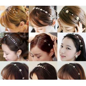 Korean fashion diamond stars love bow pearl bridal headdress hair bands