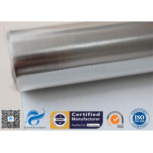 China Silver Coated Fabric 430G 0.43MM Twill Aluminium Foil Fiberglass Pipe Insulation supplier