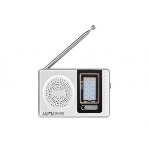 Silvery Small Plastic Pocket AM FM Radio DK-2019 Mini Am Fm Radio Stations Easy To Carry