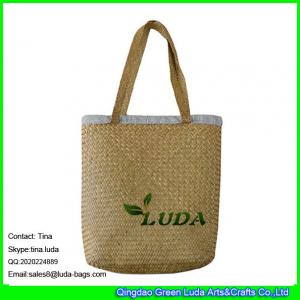 LUDA striped fabric clotch deco straw handbags fashion seagrass 2013 straw bags