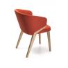 China Modern Solid Ash Wood Frame Accent Chair Linen Fabric Nora Armchair wholesale