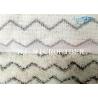 White Color W Shaped Jacquard Microfiber Fabric Twist Pile Fabric Flat Refill