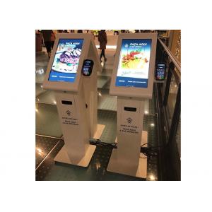 China Payment info. kiosk self ordering kiosk with capacitive touch screen,camera, card reader, POS holder and thermal printer supplier