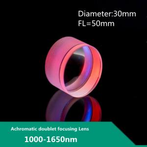 China Achromatic Doublet Laser Focusing Lens Dia 30mm FL 50mm SWIR 1000-1650nmAR supplier