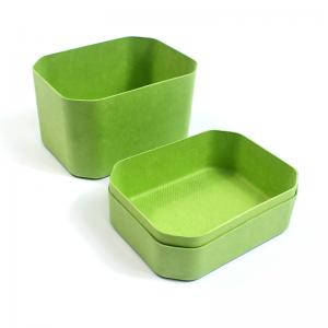 Paper Biodegradable Green Molded Pulp Box With Lid Custom Design For Cosmetics