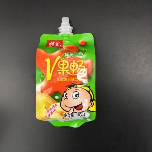 China Plastic Fruits Juice Bag Packaging Aluminum Foil Spout Pouch Straw Juice Pouch Bag supplier