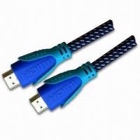 HDMI 19-pin Male to Male Cable, Reduces Cross-talk and Interference Using Impedance-match