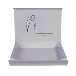 White Rigid Magnetic Gift Box CMYK Pantone Collapsible Paper Box