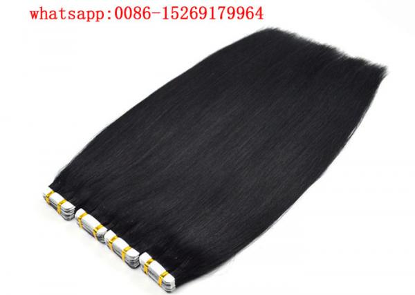 QUALITY MATERIAL 50g 20pcs Remy Human hair #1 color 18" inch Tape on hair