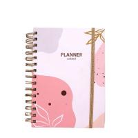 China Paper Cover Custom Logo A5 Pink Spiral Weekly Monthly Manifestation Goal Diary Journal Planner Agenda Notebook on sale
