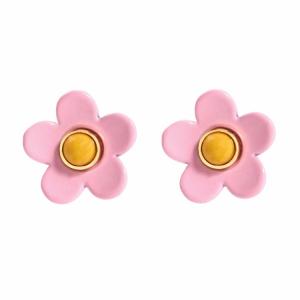 China OEM ODM Flower Enamel Earrings 5g/Pair Colorful For Women supplier