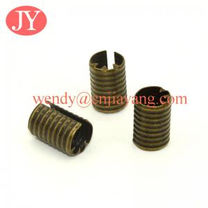China Antique Brass Metal Crimp Ends Without Loop Fold Over Crimp Head Clips supplier