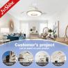 China Stylish Metal Indoor Ceiling Fan with Hidden Blades and Cooling Air LED Light Function wholesale