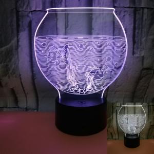 China New fish tank colorful 3D small table lamp gift colorful night light atmosphere small table lamp supplier