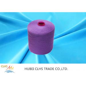 Purple Durable Semi Dull Yarn , Twisted Dyed Polyester Non Knot For Clothes