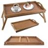 bamboo wooden serving tray with legs