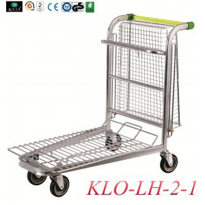 Lightweight 4 Wheel Trolley For Warehouse With Folding Basket Large Load 150KGS