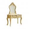 Antique Bedroom Mmakeup Table With Mirror Gold European Solid Wood Dressing