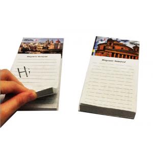 China Wood Free Personalized Memo Pads 126 Mm * 76 Mm Fridge Magnet Notepad supplier