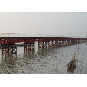 China 6-60m Bailey Bridge Army Steel Truss Bridge Design Components supplier