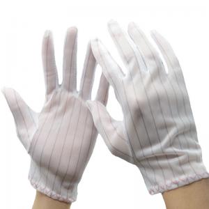 China Polyester Anti Static ESD Gloves Lint Free PVC Dotted ESD Gloves supplier