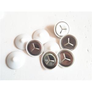 1-1/2" Diameter White Plastic Cover Self Locking Washer For BImetallic Pins