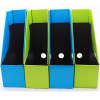 China Foldable Stationery Holder Magazine File Organizer CMYK Corrugated Collapsibile 300mm on sale