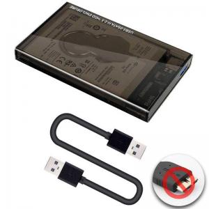 China USB3.0 Port Hard Drive Enclosure 2.5 inch HDD SSD Portable Case Transparent External Box supplier