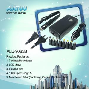China 90W 4 in 1 Universal Notebook Charger with USB, for Home Car and Airplane Use ALU-90B3B supplier