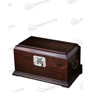 Polished Woodwork Arts And Crafts Rectangle Custom Small Wooden Box With Hinged Lid