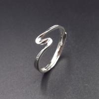 China Light Weight Plain 925 Silver Rhodium Plated Ring Anniversary Jewelry on sale