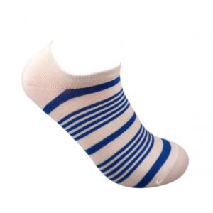 Customized Logo Mens Ankle Length Dress Socks Striped Snagging Resistance For Summer