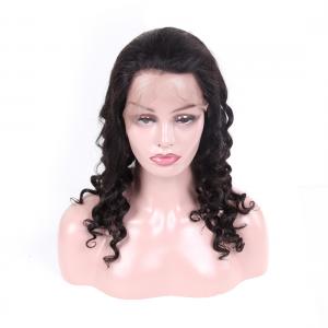 China Long Genuine Virgin Hair Lace Wigs , Loose Wave Lace Wigs For Black Women on sale 